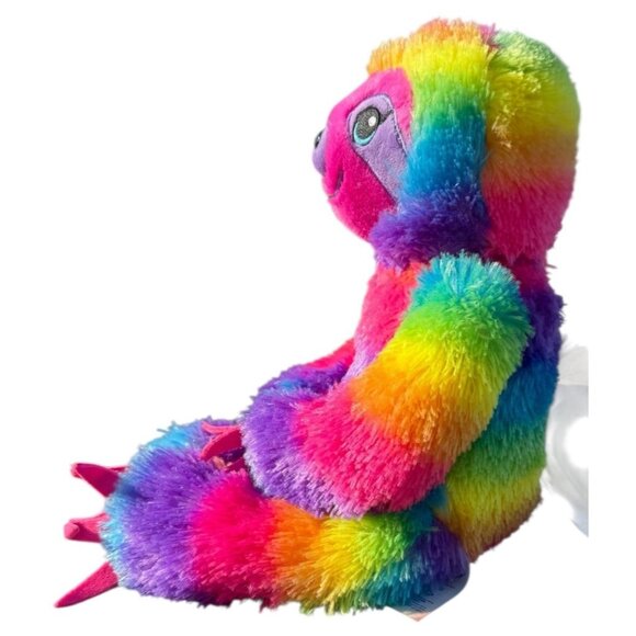 BABW Let's Hang Rainbow Tie Die Sloth Plush Stuffed Security Support Pet Toy - Picture 5 of 16